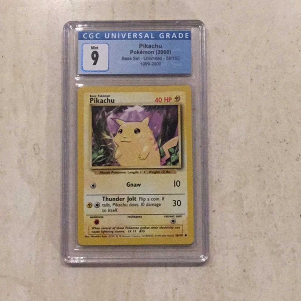 Pikachu Pokémon 4th Print 2000 58/102 CGC 9 Mint - Picture 2 of 10